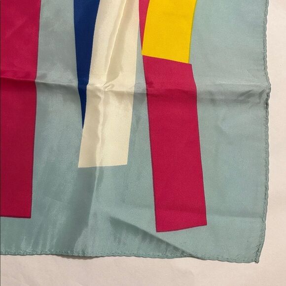 Vintage Abstract Silky Square Scarf - Picture 6 of 6